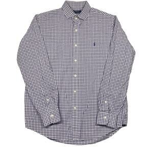 Polo Ralph Lauren Men's Classic Purple Checkered Plaid Shirt